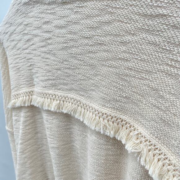 JACK BY BBDakota Cream Ivory Open Fringe Cardigan / S - Picture 11 of 11